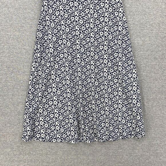 Monteau Dress Womens Small Blue Floral Criss Cross V Neck Stretch Short Sleeve - Picture 8 of 15